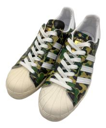 adidas×A BATHING APE（アディダス×アベイシングエイプ）の古着「コラボローカットスニーカー」｜グリーン×ブラウン