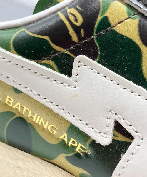 adidas（アディダス）adidas (アディダス) A BATHING APE (アベイシングエイプ) コラボローカットスニーカー グリーン×ブラウン サイズ:28の古着・服飾アイテム