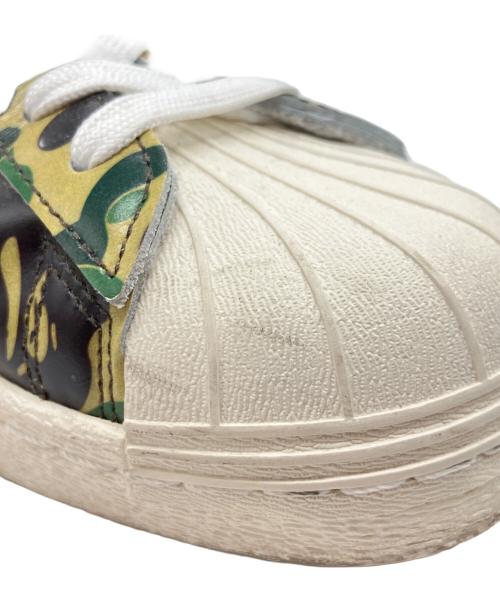 adidas（アディダス）adidas (アディダス) A BATHING APE (アベイシングエイプ) コラボローカットスニーカー グリーン×ブラウン サイズ:28の古着・服飾アイテム