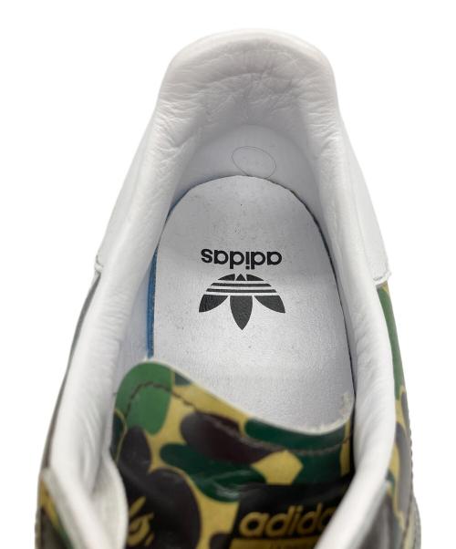 adidas（アディダス）adidas (アディダス) A BATHING APE (アベイシングエイプ) コラボローカットスニーカー グリーン×ブラウン サイズ:28の古着・服飾アイテム