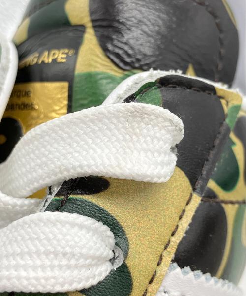 adidas（アディダス）adidas (アディダス) A BATHING APE (アベイシングエイプ) コラボローカットスニーカー グリーン×ブラウン サイズ:28の古着・服飾アイテム