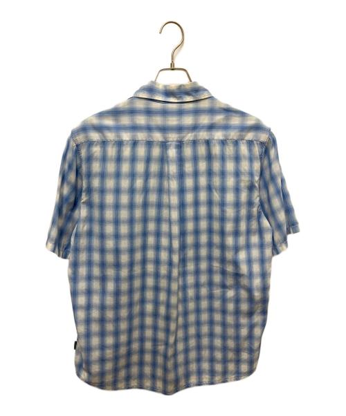 stussy（ステューシー）stussy (ステューシー) オンブレチェックシャツ ブルー×ホワイト サイズ:Sの古着・服飾アイテム