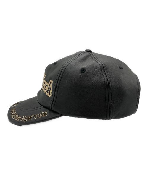 SUPREME（シュプリーム）SUPREME (シュプリーム) NEW YORK LEATHER 6-PANEL ブラックの古着・服飾アイテム