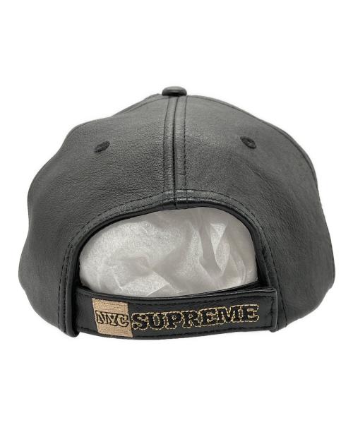 SUPREME（シュプリーム）SUPREME (シュプリーム) NEW YORK LEATHER 6-PANEL ブラックの古着・服飾アイテム