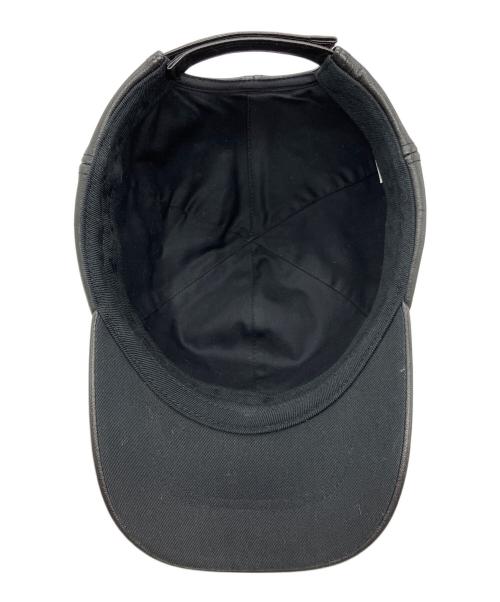 SUPREME（シュプリーム）SUPREME (シュプリーム) NEW YORK LEATHER 6-PANEL ブラックの古着・服飾アイテム