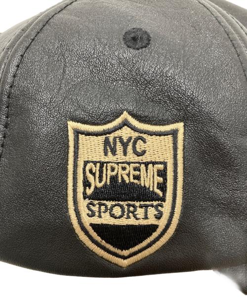 SUPREME（シュプリーム）SUPREME (シュプリーム) NEW YORK LEATHER 6-PANEL ブラックの古着・服飾アイテム