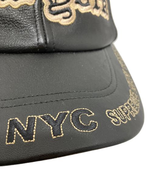 SUPREME（シュプリーム）SUPREME (シュプリーム) NEW YORK LEATHER 6-PANEL ブラックの古着・服飾アイテム