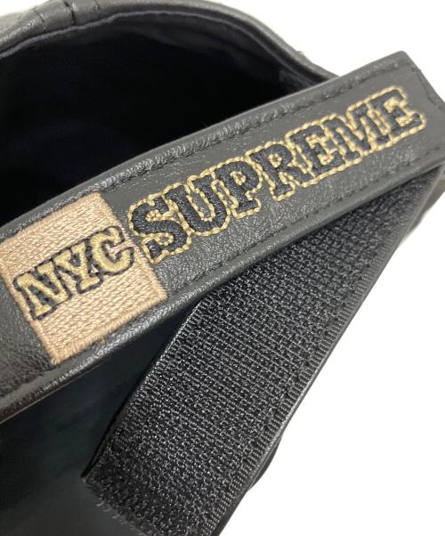 SUPREME（シュプリーム）SUPREME (シュプリーム) NEW YORK LEATHER 6-PANEL ブラックの古着・服飾アイテム