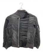sacaiサカイ）の古着「19SS Re-Make MA-1 Doccing Denim Jacket」｜ブラック