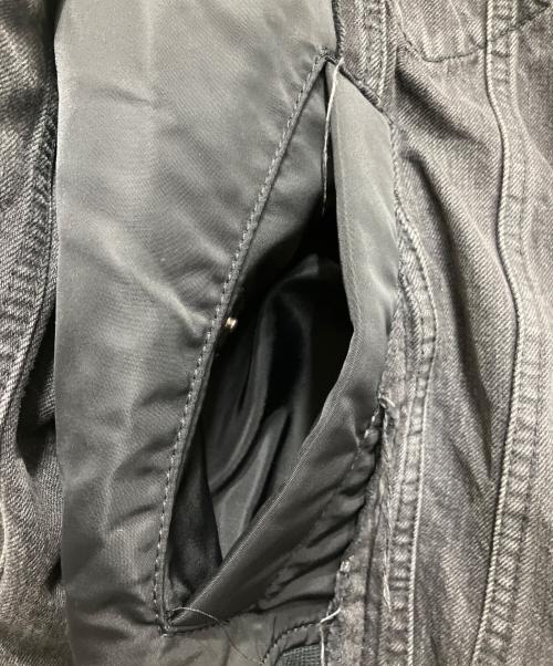 sacai（サカイ）sacai (サカイ) 19SS Re-Make MA-1 Doccing Denim Jacket ブラック サイズ:2の古着・服飾アイテム