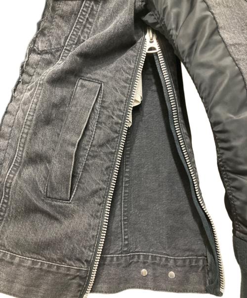 sacai（サカイ）sacai (サカイ) 19SS Re-Make MA-1 Doccing Denim Jacket ブラック サイズ:2の古着・服飾アイテム