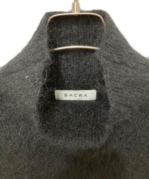 SACRA（サクラ）SACRA (サクラ) モヘア アルパカ ハイネックプルオーバー ニット ブラック サイズ:38の古着・服飾アイテム