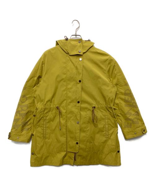 MORABITO（モラビト）MORABITO (モラビト) 袖パンチングデザインフーデッドジャケット イエロー サイズ:38の古着・服飾アイテム