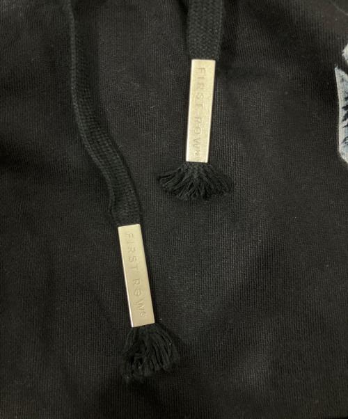 FIRST ROW（ファーストロウ）FIRST ROW (ファーストロウ) Washed Crop Rhinestone Hoodie ブラック サイズ:Lの古着・服飾アイテム
