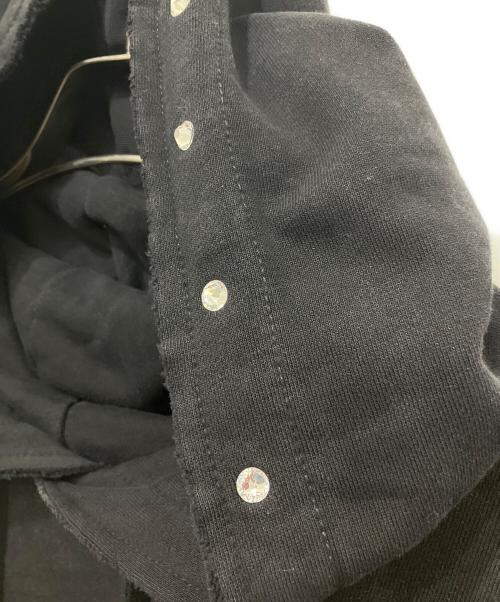 FIRST ROW（ファーストロウ）FIRST ROW (ファーストロウ) Washed Crop Rhinestone Hoodie ブラック サイズ:Lの古着・服飾アイテム