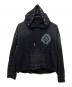 FIRST ROW（ファーストロウ）の古着「Washed Crop Rhinestone Hoodie」｜ブラック