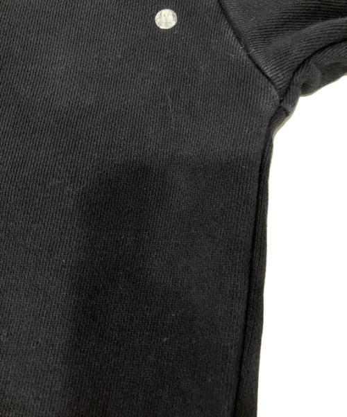 FIRST ROW（ファーストロウ）FIRST ROW (ファーストロウ) WASHED CROP RHINESTONE HOODIE ブラック サイズ:XLの古着・服飾アイテム