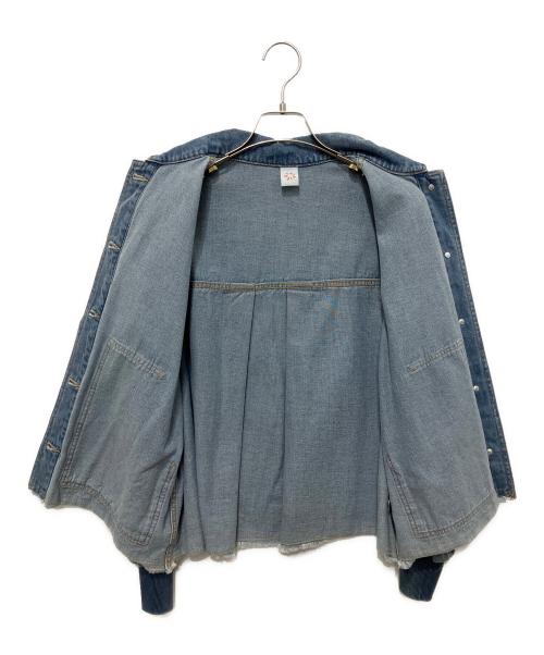 FRIPIER（フリピエ）FRIPIER (フリピエ) 袖リブデザイン デニムジャケット インディゴの古着・服飾アイテム