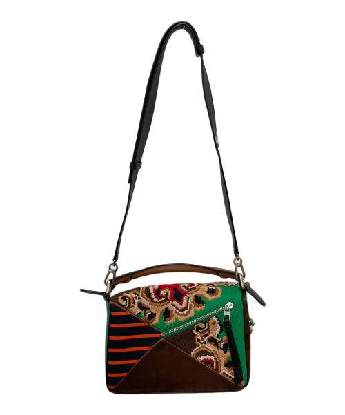 LOEWE（ロエベ）LOEWE (ロエベ) ショルダーバッグ グリーン×ブラウンの古着・服飾アイテム