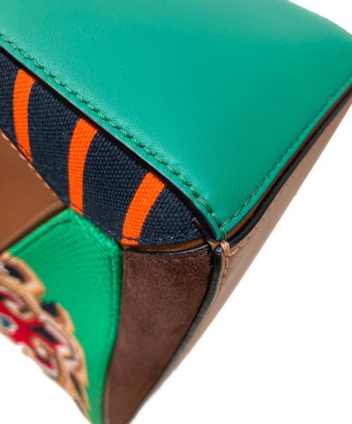 LOEWE（ロエベ）LOEWE (ロエベ) ショルダーバッグ グリーン×ブラウンの古着・服飾アイテム