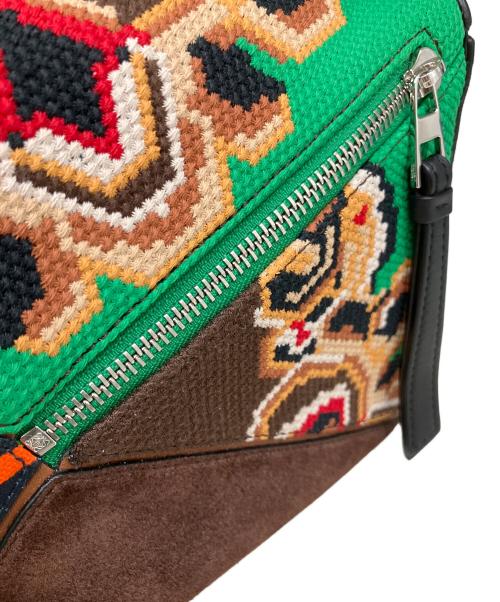 LOEWE（ロエベ）LOEWE (ロエベ) ショルダーバッグ グリーン×ブラウンの古着・服飾アイテム