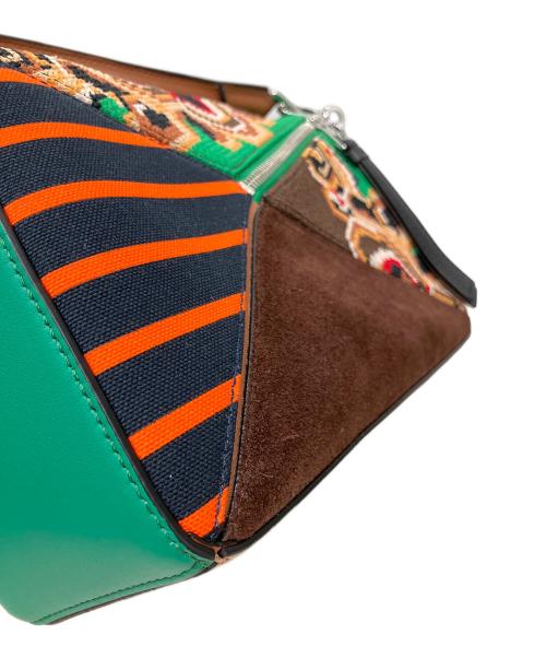 LOEWE（ロエベ）LOEWE (ロエベ) ショルダーバッグ グリーン×ブラウンの古着・服飾アイテム