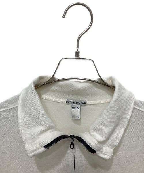 STONE ISLAND（ストーンアイランド）STONE ISLAND (ストーンアイランド) ハーフジップカットソー ホワイト サイズ:Lの古着・服飾アイテム