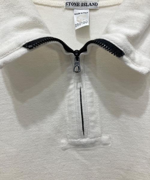 STONE ISLAND（ストーンアイランド）STONE ISLAND (ストーンアイランド) ハーフジップカットソー ホワイト サイズ:Lの古着・服飾アイテム