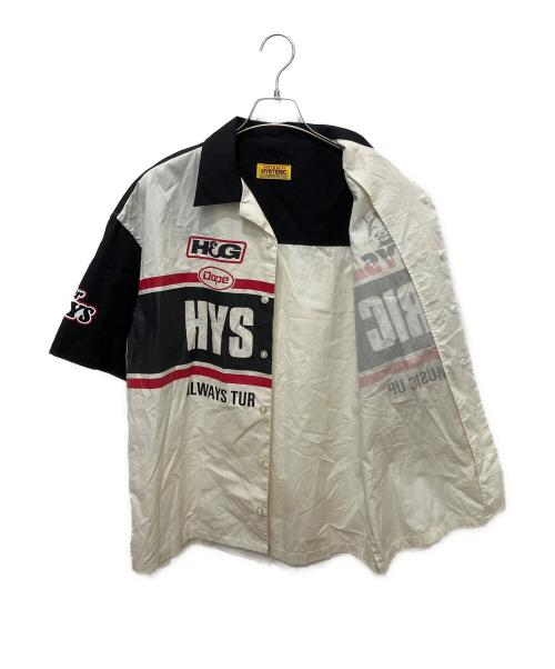 Hysteric Glamour（ヒステリックグラマー）Hysteric Glamour (ヒステリックグラマー) HYSTERIC レーシングシャツ ホワイトブラック サイズ:FREEの古着・服飾アイテム