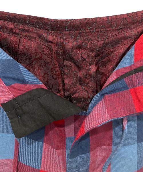 MAGLIANO（マリアーノ）MAGLIANO (マリアーノ) PAJAMA DOUBLE PANTS レッド×ブルー サイズ:Mの古着・服飾アイテム