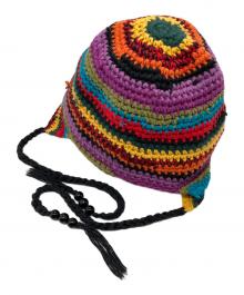 SOL soonerorlater（ソル スーナーオアレイター）の古着「Handknitted Border Hat」｜マルチカラー