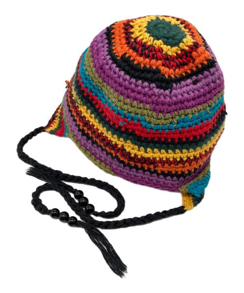 SOL soonerorlater（ソル スーナーオアレイター）SOL soonerorlater (ソル スーナーオアレイター) Handknitted Border Hat マルチカラーの古着・服飾アイテム