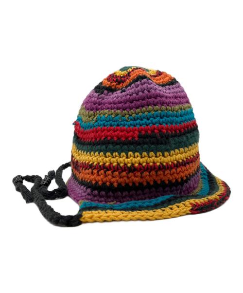 SOL soonerorlater（ソル スーナーオアレイター）SOL soonerorlater (ソル スーナーオアレイター) Handknitted Border Hat マルチカラーの古着・服飾アイテム