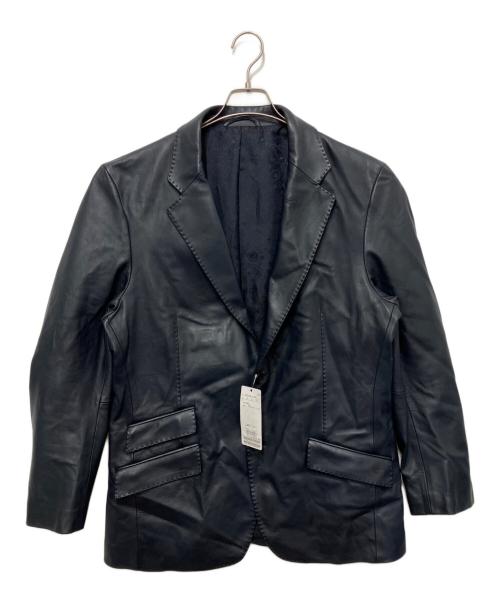 MEN'S BIGI（メンズビギ）MEN'S BIGI (メンズビギ) シープレザーテーラードジャケット ネイビー サイズ:04の古着・服飾アイテム