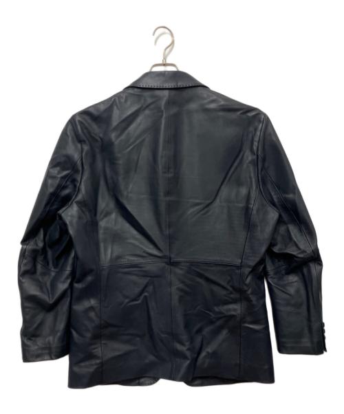 MEN'S BIGI（メンズビギ）MEN'S BIGI (メンズビギ) シープレザーテーラードジャケット ネイビー サイズ:04の古着・服飾アイテム