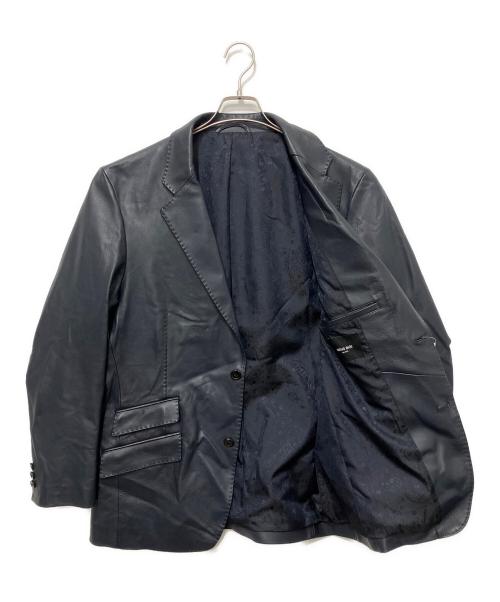 MEN'S BIGI（メンズビギ）MEN'S BIGI (メンズビギ) シープレザーテーラードジャケット ネイビー サイズ:04の古着・服飾アイテム