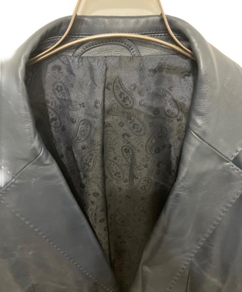 MEN'S BIGI（メンズビギ）MEN'S BIGI (メンズビギ) シープレザーテーラードジャケット ネイビー サイズ:04の古着・服飾アイテム