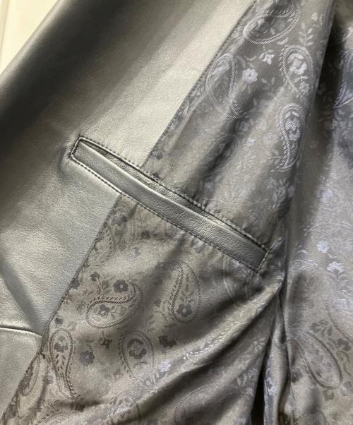 MEN'S BIGI（メンズビギ）MEN'S BIGI (メンズビギ) シープレザーテーラードジャケット ネイビー サイズ:04の古着・服飾アイテム