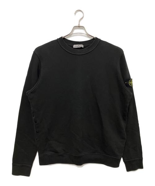 STONE ISLAND（ストーンアイランド）STONE ISLAND (ストーンアイランド) CREWNECK PULLOVER SWEAT ブラック サイズ:SIZE Lの古着・服飾アイテム