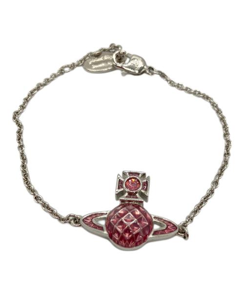 Vivienne Westwood（ヴィヴィアンウエストウッド）Vivienne Westwood (ヴィヴィアンウエストウッド) MASHITA BAS RELIEF BRACELET ピンクの古着・服飾アイテム