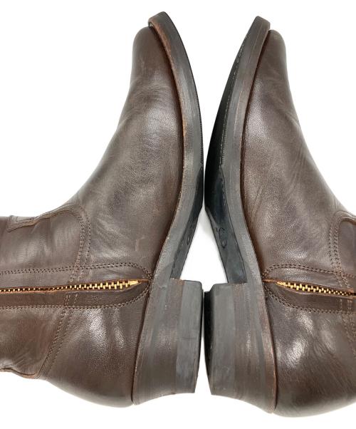 ADDICT BOOTS（アディクト ブーツ）ADDICT BOOTS (アディクト ブーツ) HORSEHIDE ZIP WESTERN BOOTS ブラウン サイズ:10の古着・服飾アイテム