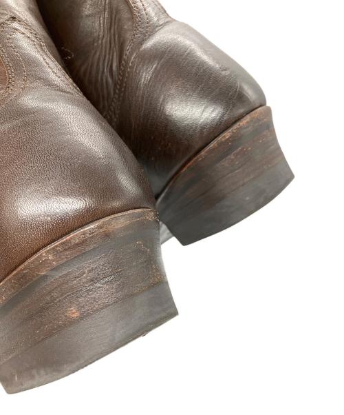 ADDICT BOOTS（アディクト ブーツ）ADDICT BOOTS (アディクト ブーツ) HORSEHIDE ZIP WESTERN BOOTS ブラウン サイズ:10の古着・服飾アイテム