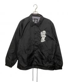 PROCLUB×mister cartoon（プロクラブ×ミスター・カートゥーン）の古着「"LOVE BIRDS" COACH JACKET」｜ブラック