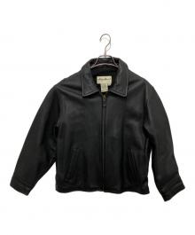 Eddie Bauer（エディーバウアー）の古着「レザージャケット」｜ブラック