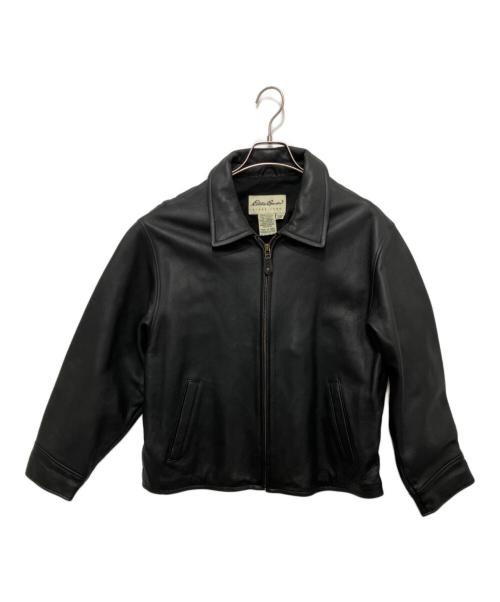 Eddie Bauer（エディーバウアー）Eddie Bauer (エディーバウアー) レザージャケット ブラック サイズ:Mの古着・服飾アイテム