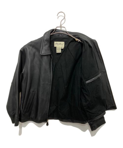 Eddie Bauer（エディーバウアー）Eddie Bauer (エディーバウアー) レザージャケット ブラック サイズ:Mの古着・服飾アイテム