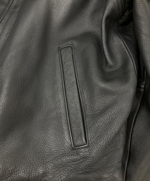 Eddie Bauer（エディーバウアー）Eddie Bauer (エディーバウアー) レザージャケット ブラック サイズ:Mの古着・服飾アイテム