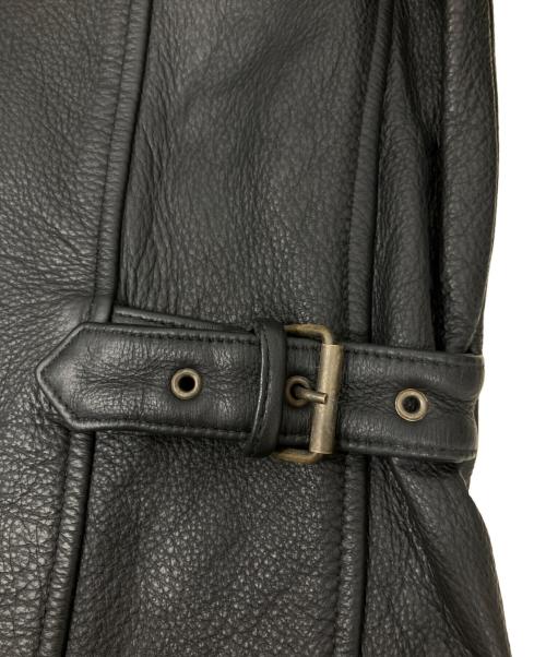 Eddie Bauer（エディーバウアー）Eddie Bauer (エディーバウアー) レザージャケット ブラック サイズ:Mの古着・服飾アイテム