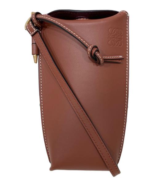 LOEWE（ロエベ）LOEWE (ロエベ) GATE POCKET ショルダーバッグ ブラウンの古着・服飾アイテム