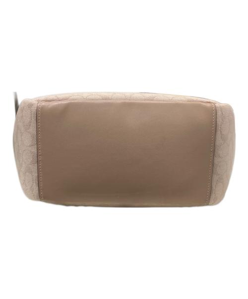 COACH（コーチ）COACH (コーチ) ハドリー ターンロック トート バッグ・シグネチャー キャンバス ベージュの古着・服飾アイテム